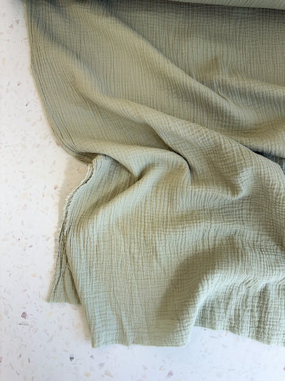 Zola Organic Cotton Double Gauze in Celery