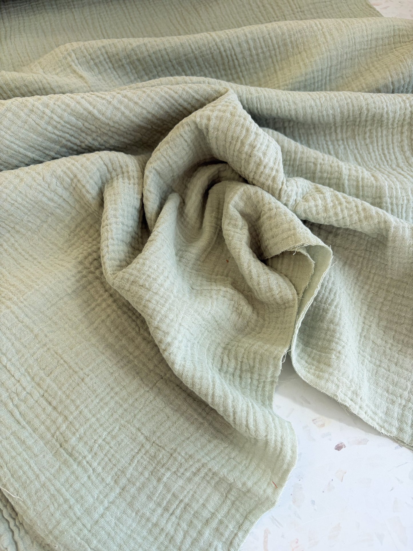 Zola Organic Cotton Double Gauze in Celery