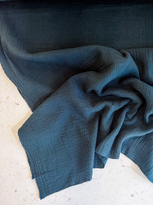 Zola Organic Cotton Double Gauze in Lagoon