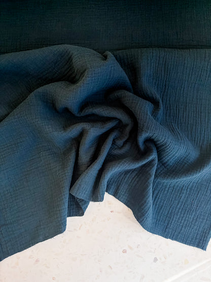 Zola Organic Cotton Double Gauze in Lagoon