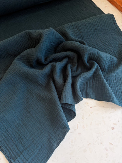 Zola Organic Cotton Double Gauze in Lagoon