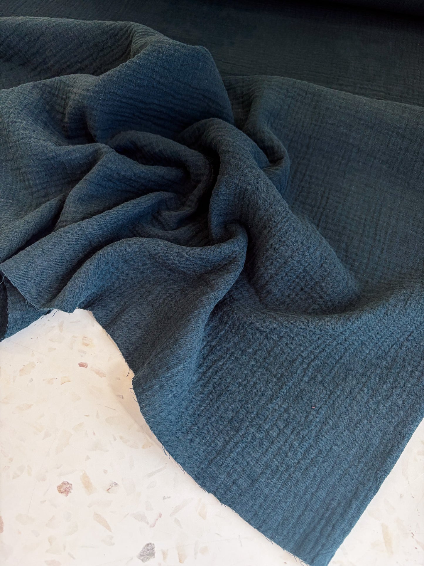 Zola Organic Cotton Double Gauze in Lagoon