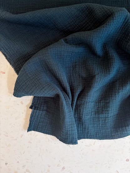 Zola Organic Cotton Double Gauze in Lagoon