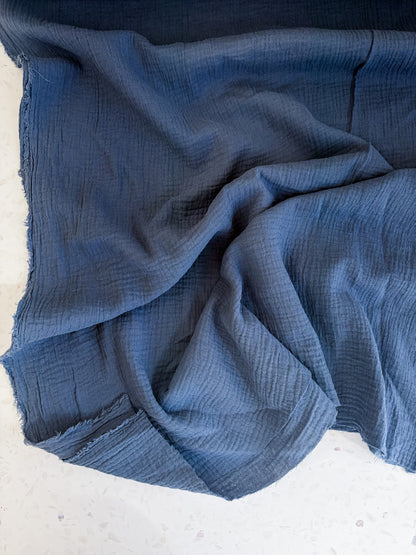 Zola Organic Cotton Double Gauze in Denim