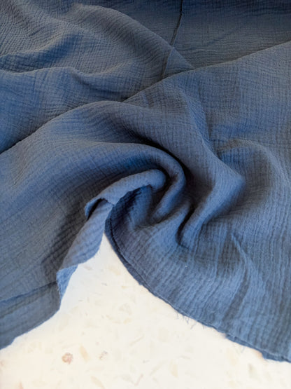 Zola Organic Cotton Double Gauze in Denim