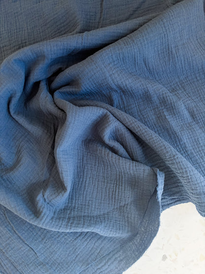 Zola Organic Cotton Double Gauze in Denim