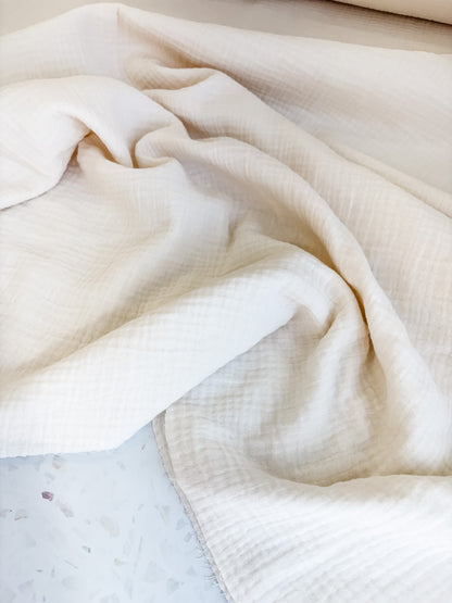 Zola Organic Cotton Double Gauze in Ivory