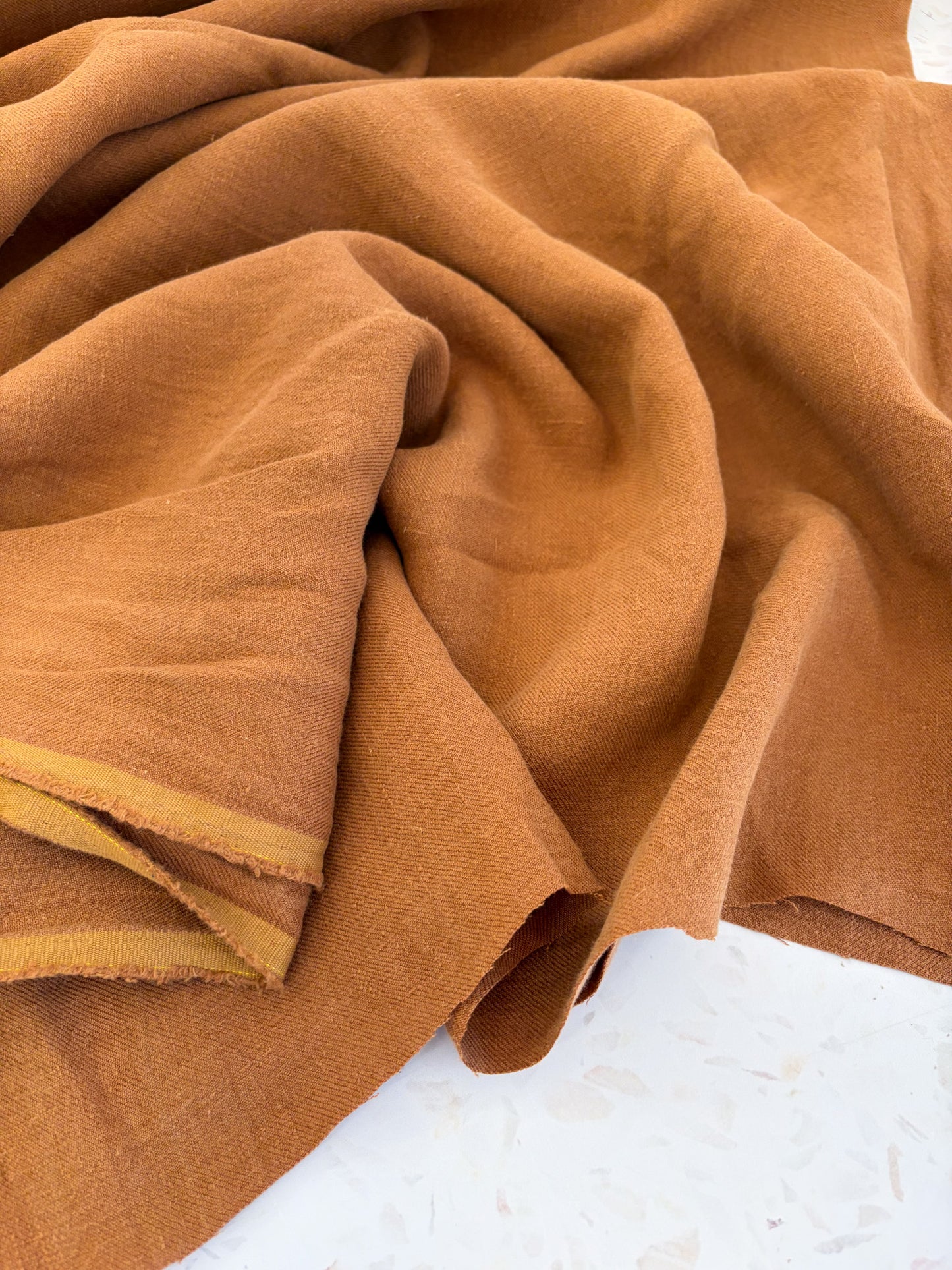 Nomad Heavy Linen Twill in Caramel
