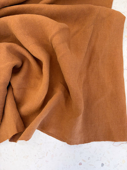 Nomad Heavy Linen Twill in Caramel