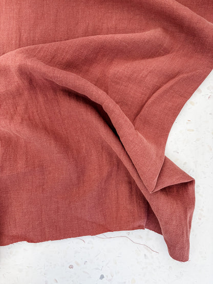 Nomad Heavy Linen Twill in Marsala