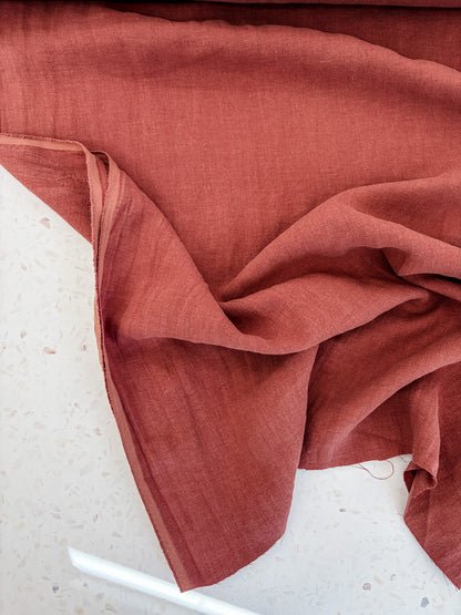 Nomad Heavy Linen Twill in Marsala