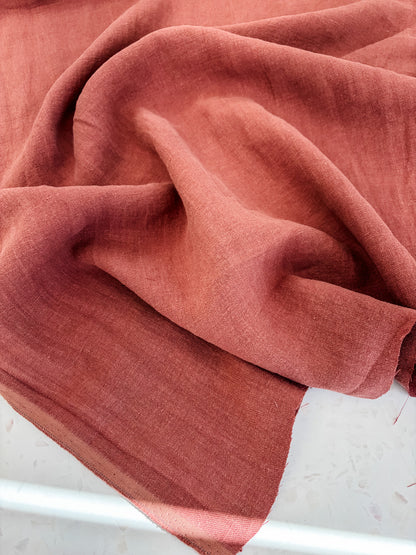 Nomad Heavy Linen Twill in Marsala