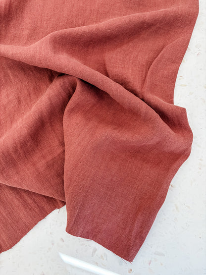 Nomad Heavy Linen Twill in Marsala