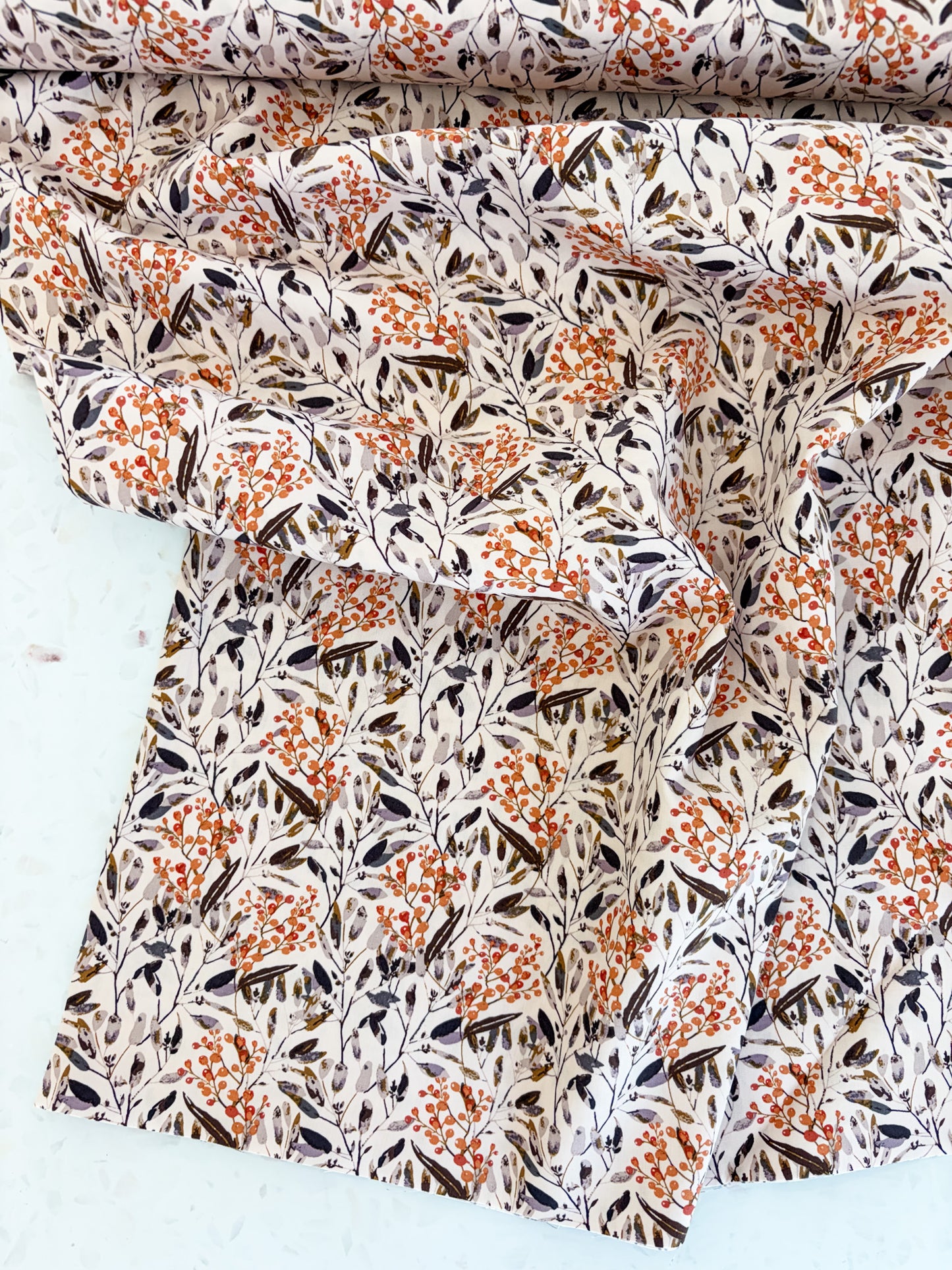 Feathered Berries Quilting Cotton