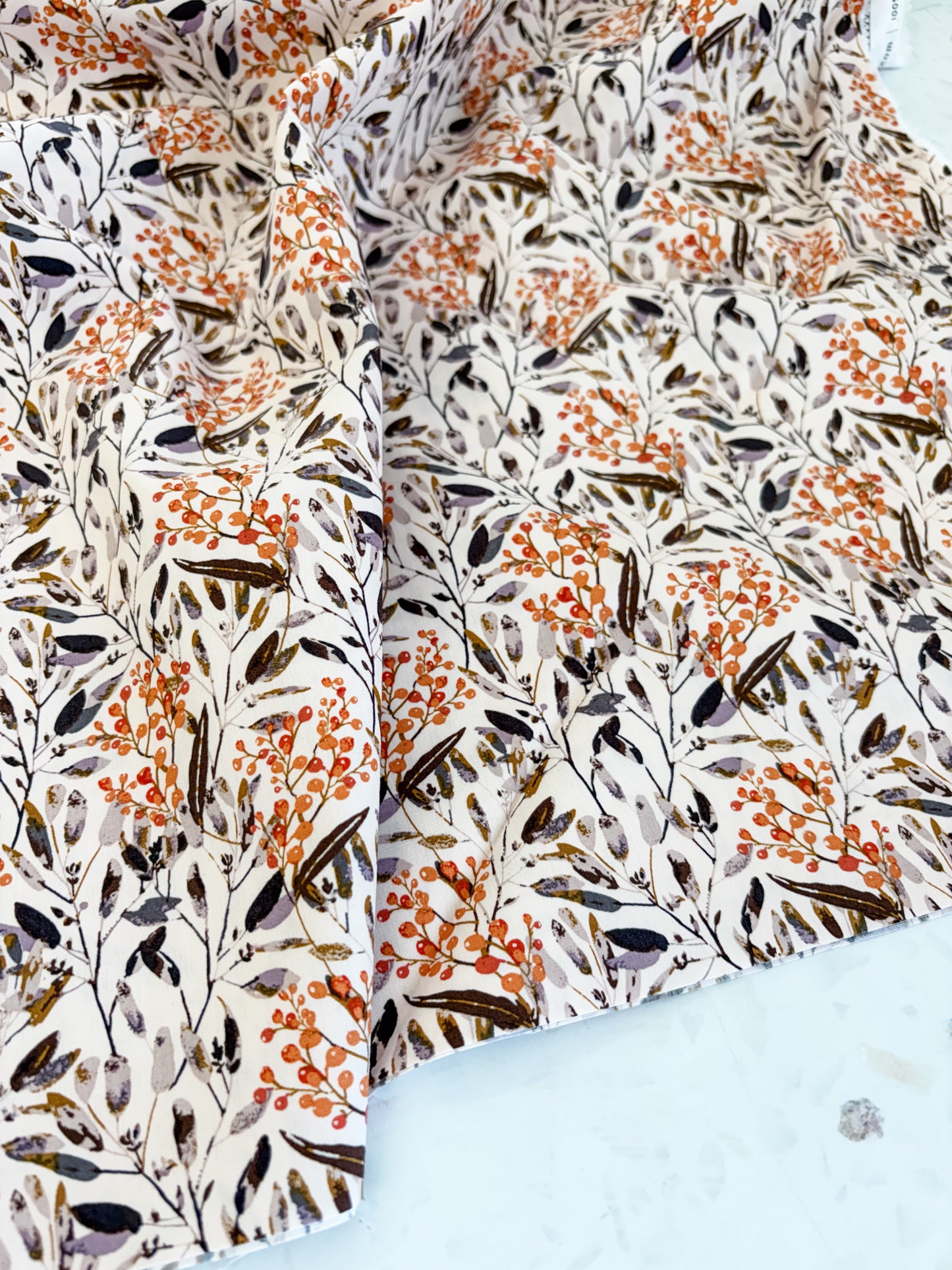 Feathered Berries Quilting Cotton