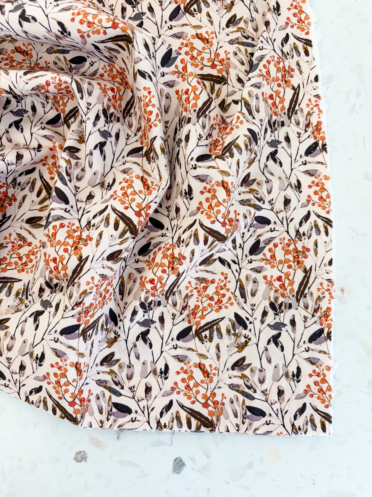 Feathered Berries Quilting Cotton