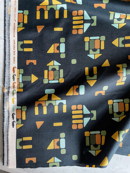 ABC XYZ Quilting Cotton – Building Blocks in Black