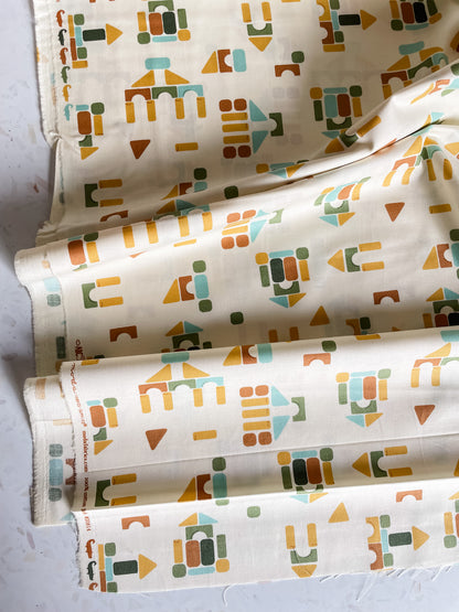 ABC XYZ Quilting Cotton – Building Blocks in Cream