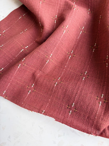Embroidered Wovens – Rustic Barn Red