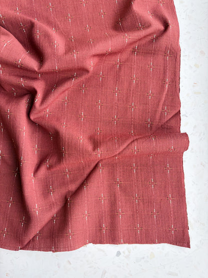 Embroidered Wovens – Rustic Barn Red