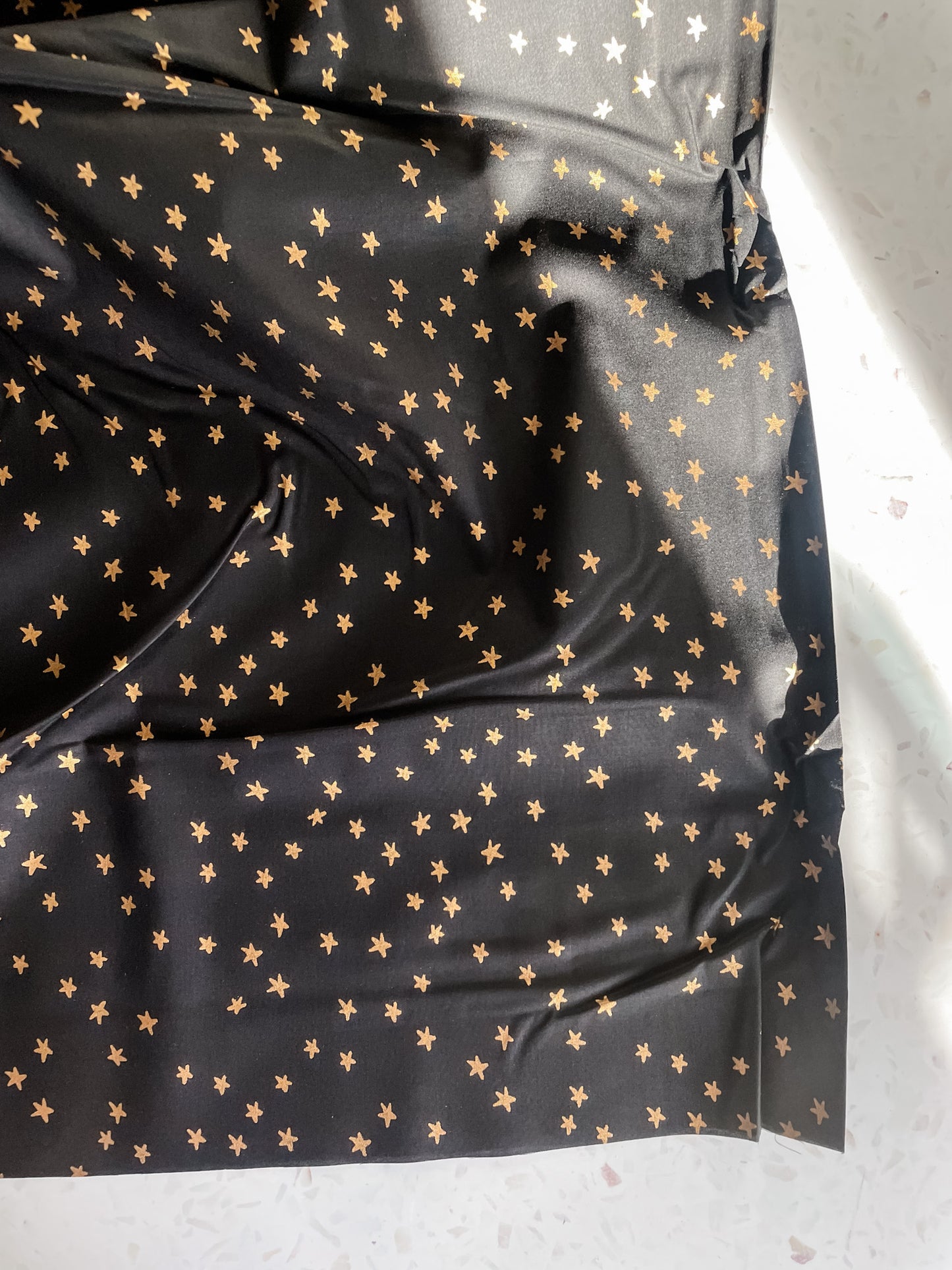 Ruby Star Society Starry Quilting Cotton – Black Gold Metallic