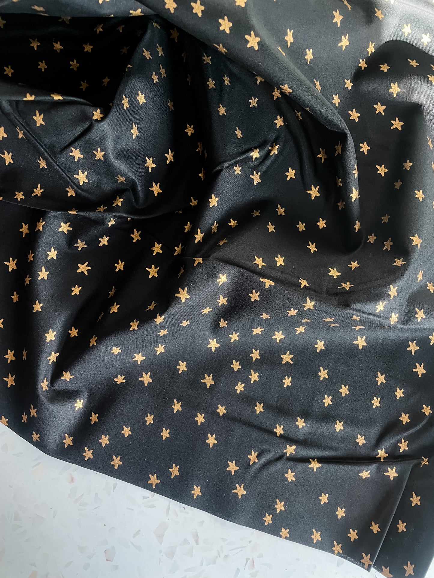 Ruby Star Society Starry Quilting Cotton – Black Gold Metallic