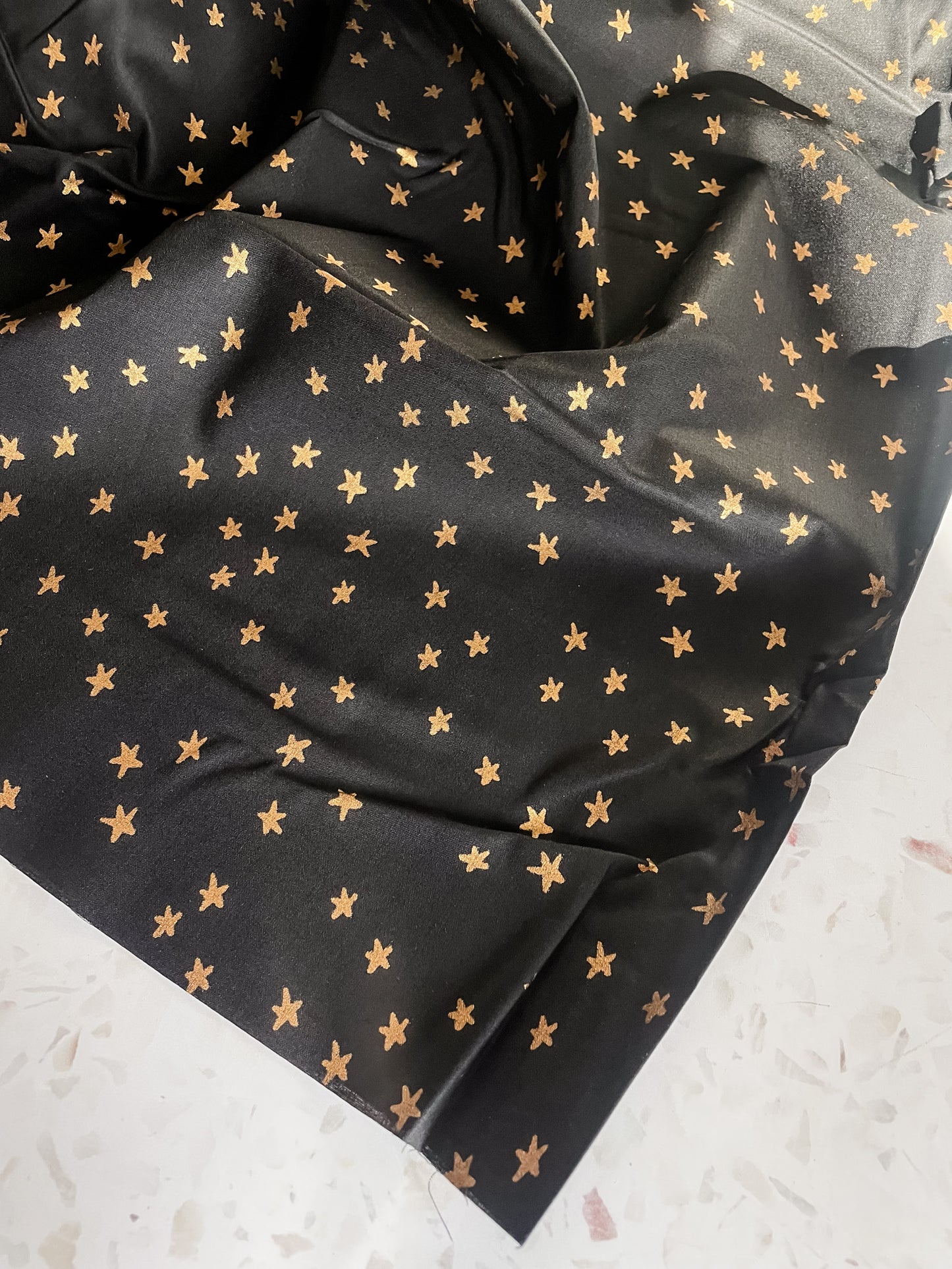 Ruby Star Society Starry Quilting Cotton – Black Gold Metallic