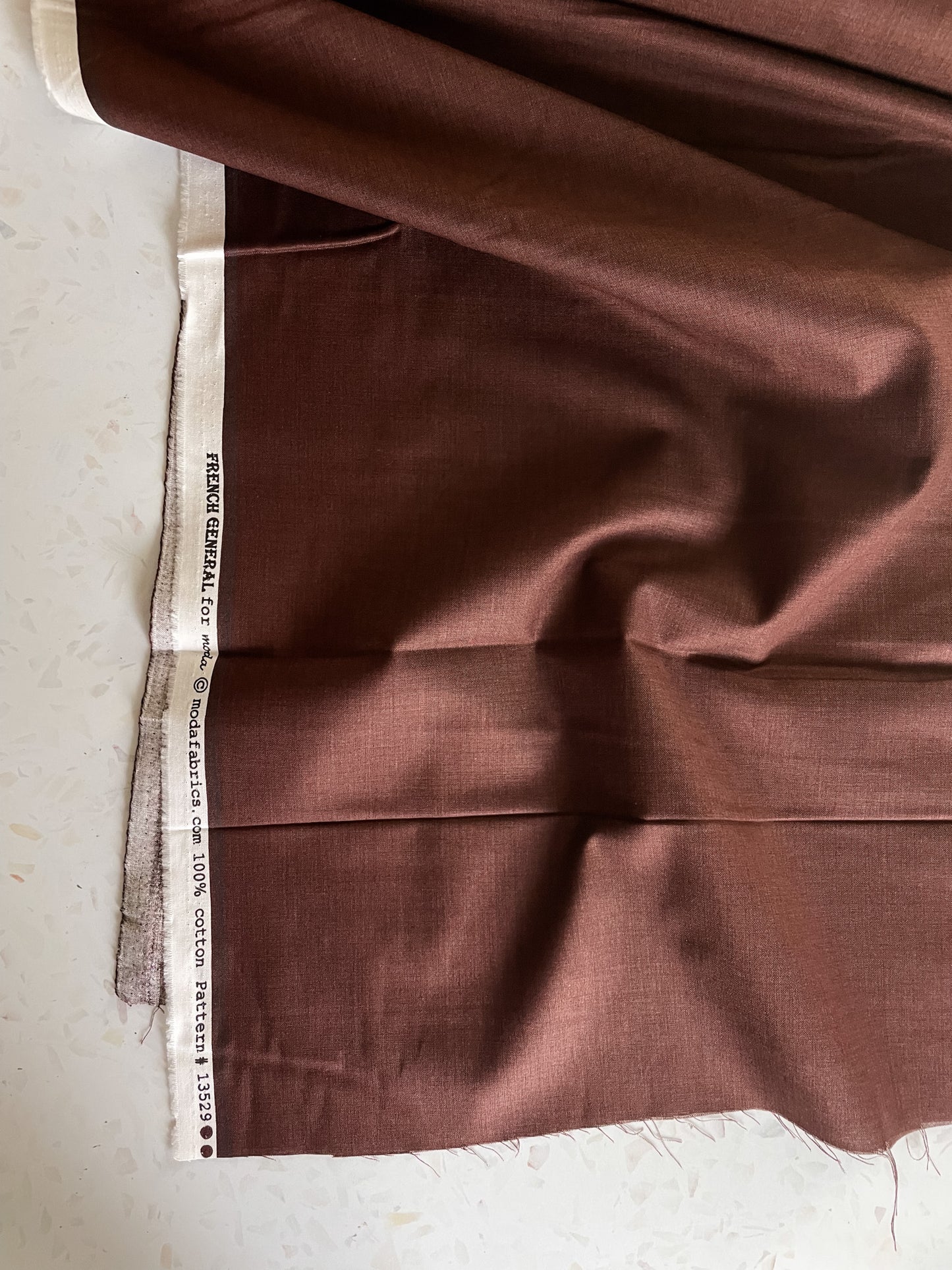 French General Quilting Cotton Solids – Brown