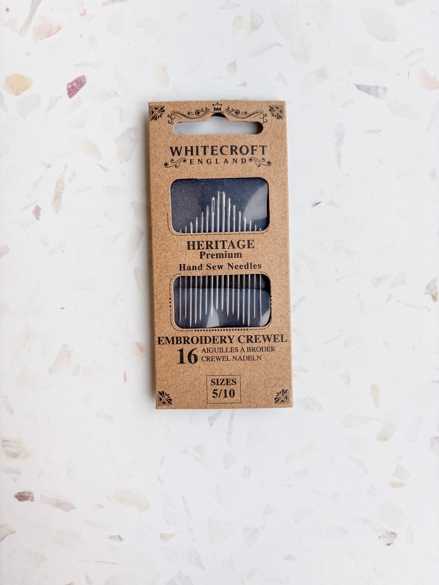 Heritage Embroidery Needles - Sizes 5 to 10