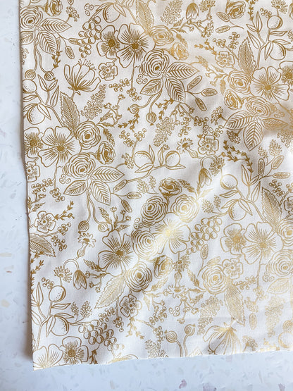 Cotton + Steel Holiday Classics – Colette in Cream Metallic