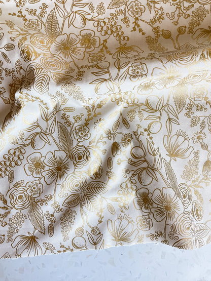 Cotton + Steel Holiday Classics – Colette in Cream Metallic