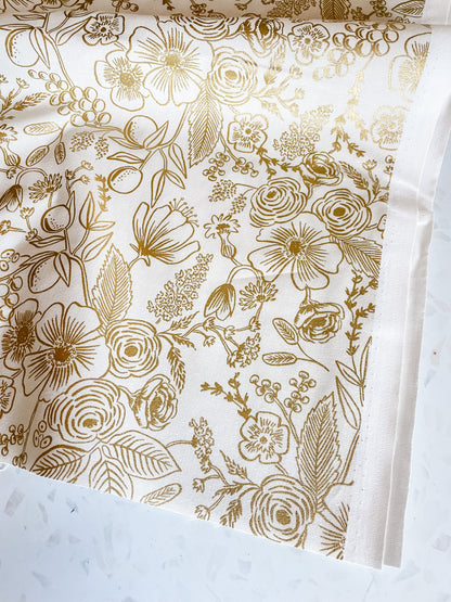 Cotton + Steel Holiday Classics – Colette in Cream Metallic