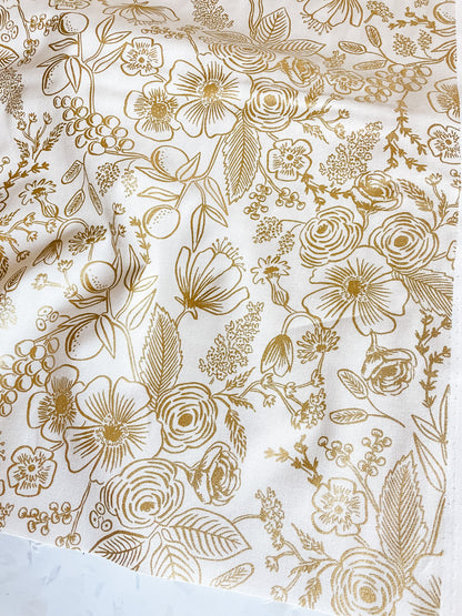 Cotton + Steel Holiday Classics – Colette in Cream Metallic