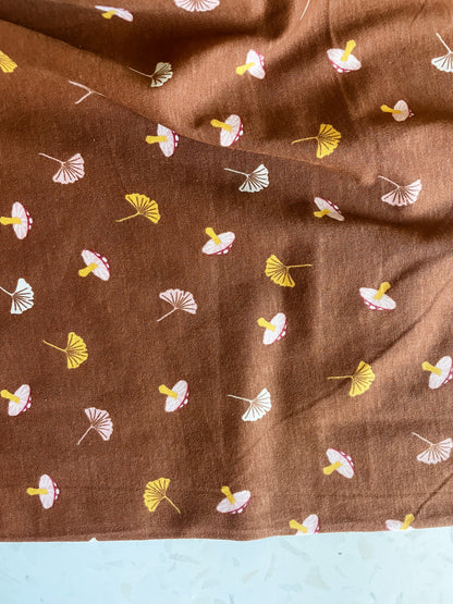 Gingko Shrooms Knit Fabric
