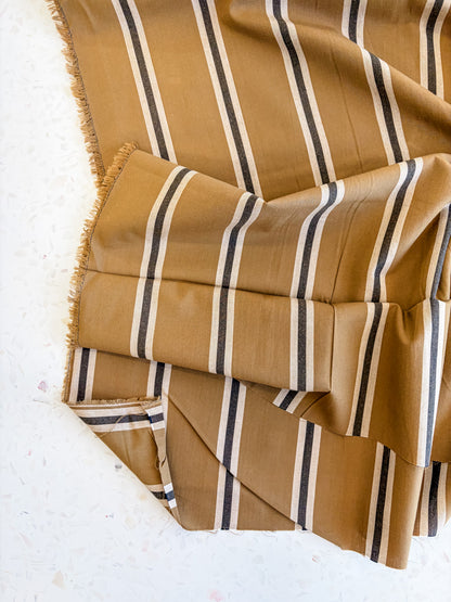 Weave Line Cotton Fabric in Iced Mocha