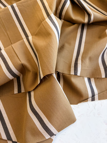 Weave Line Cotton Fabric in Iced Mocha