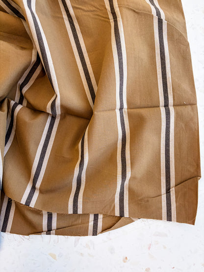 Weave Line Cotton Fabric in Iced Mocha
