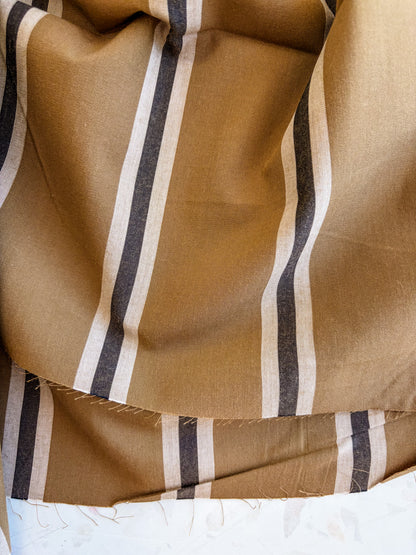 Weave Line Cotton Fabric in Iced Mocha
