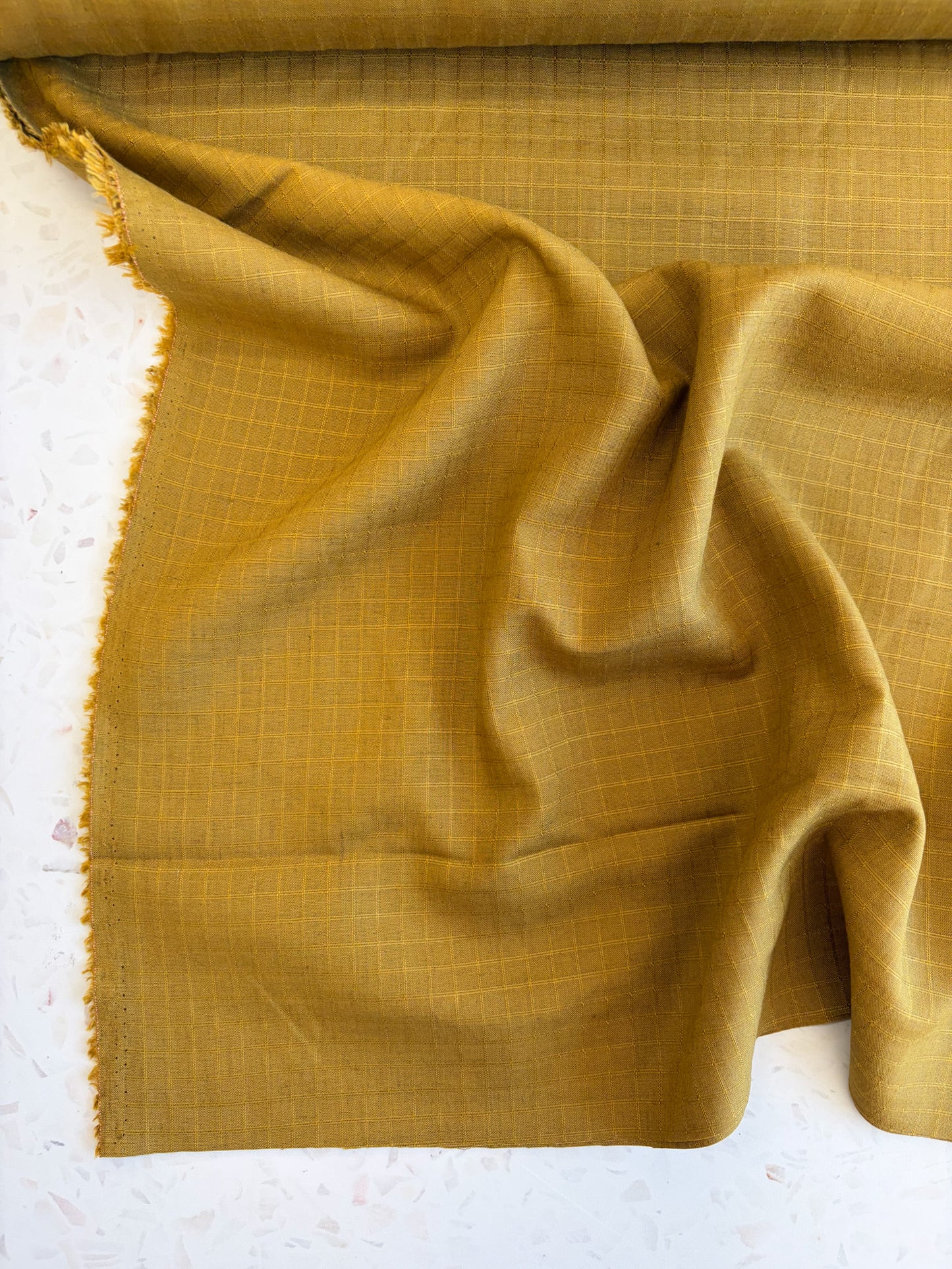 Little Tile Linen/Viscose Blend Fabric in Dreamy Twilight