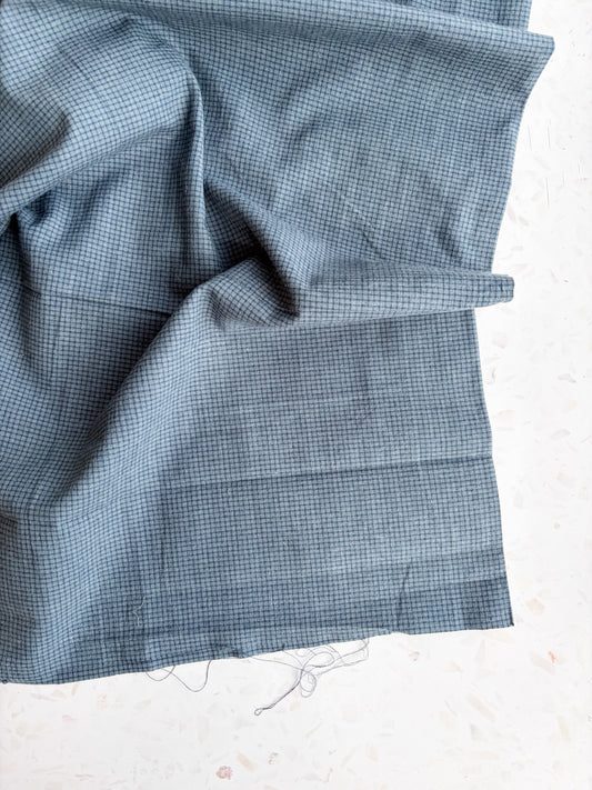 Brushed Cotton – Stormy Ocean Check (Micro)