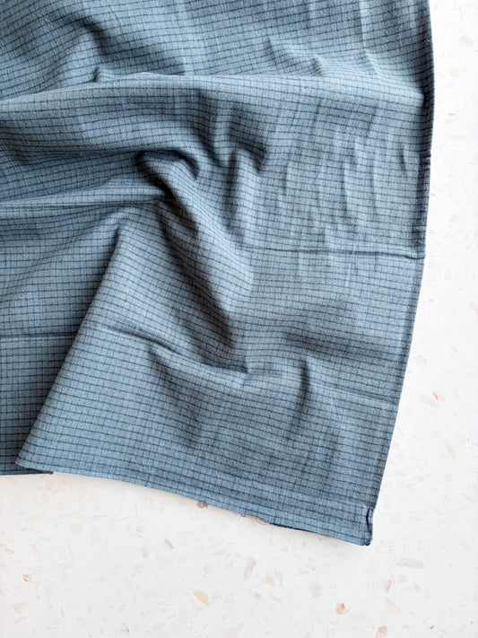 Brushed Cotton – Stormy Ocean Check (Medium)