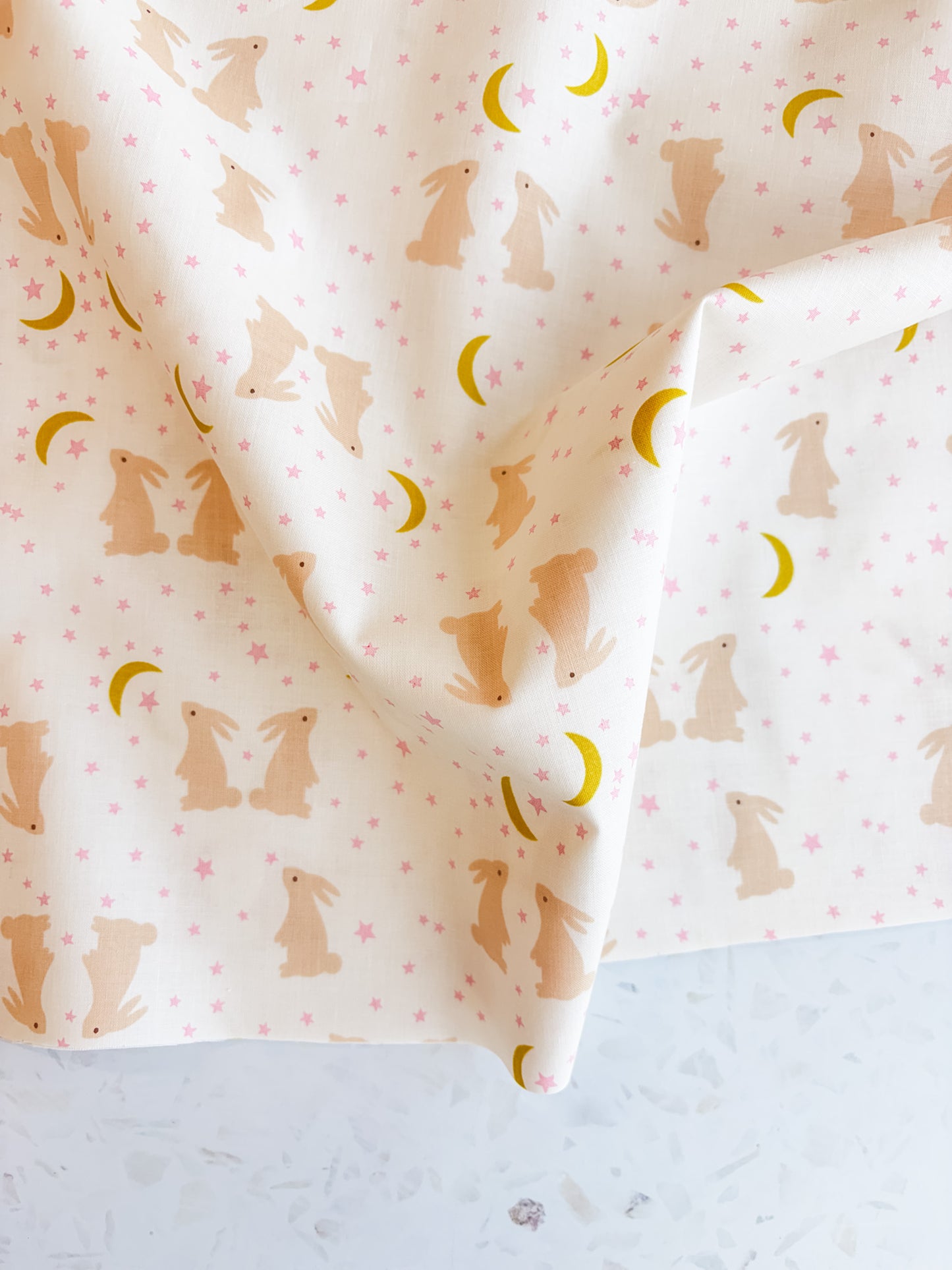 Ruby Star Society Mystic Fable Quilting Cotton- Galaxy Bunnies Natural