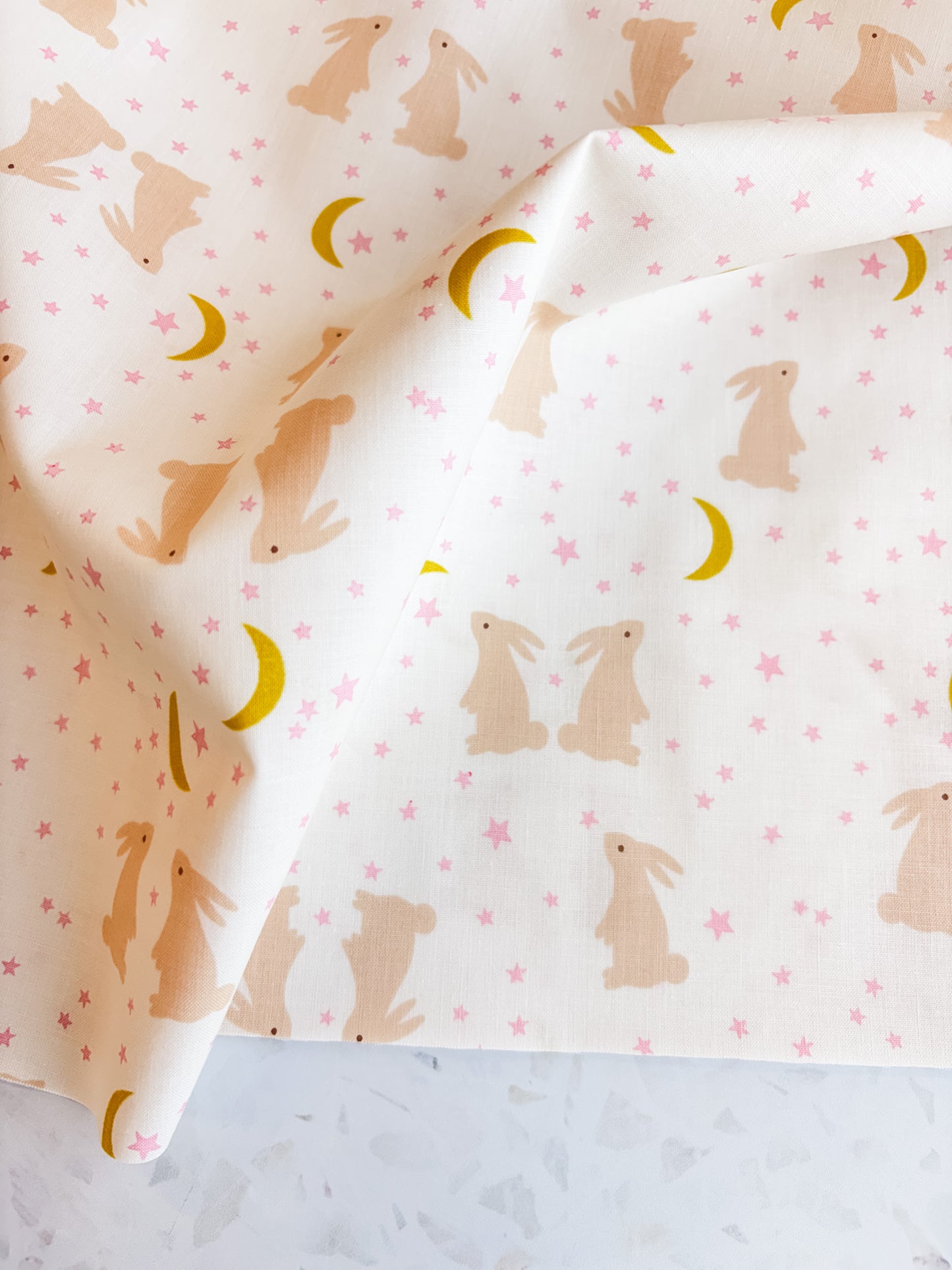 Ruby Star Society Mystic Fable Quilting Cotton- Galaxy Bunnies Natural