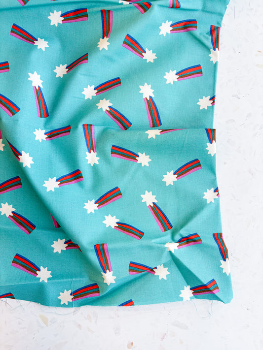 Ruby Star Society Mystic Fable Quilting Cotton - Shooting Stars in Cottage Blue
