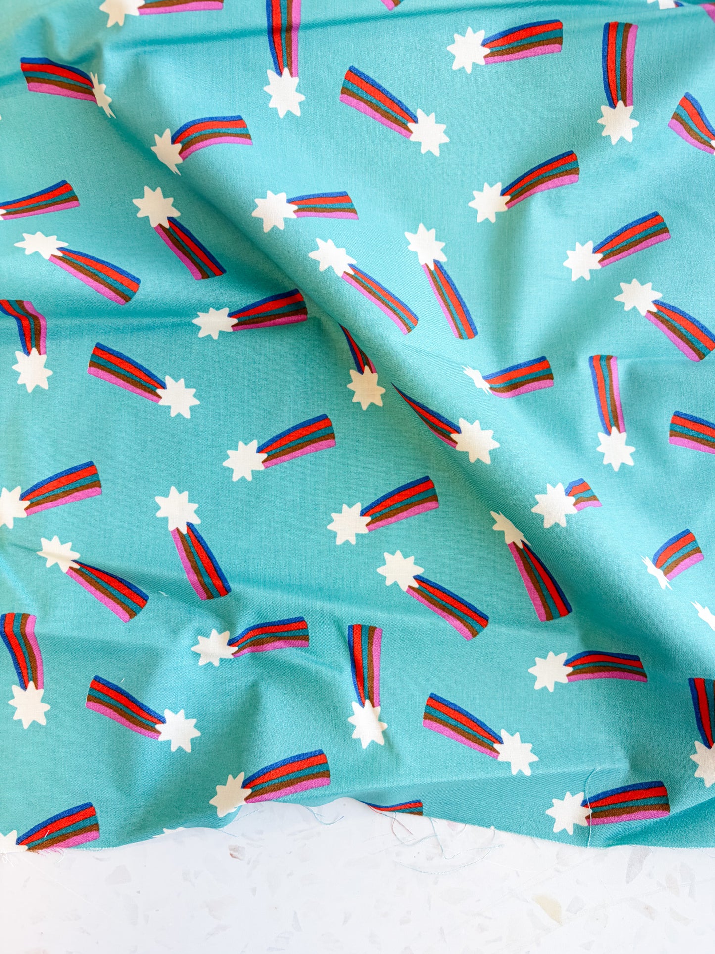 Ruby Star Society Mystic Fable Quilting Cotton - Shooting Stars in Cottage Blue