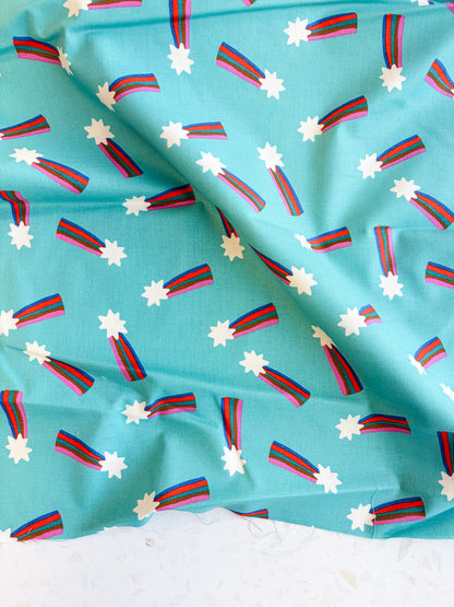 Ruby Star Society Mystic Fable Quilting Cotton - Shooting Stars in Cottage Blue