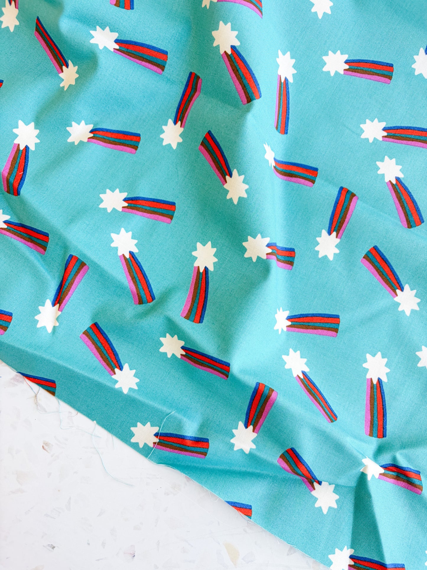 Ruby Star Society Mystic Fable Quilting Cotton - Shooting Stars in Cottage Blue