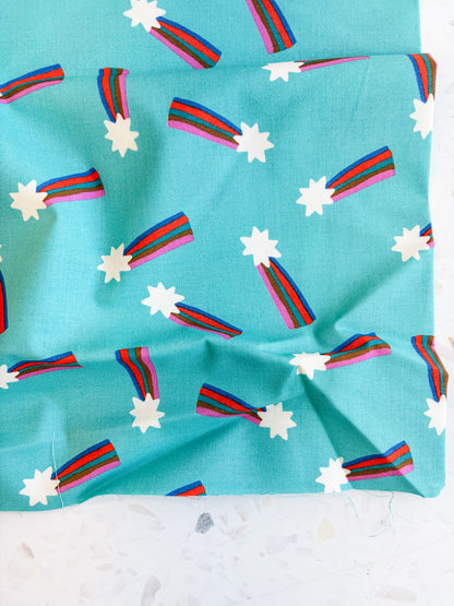 Ruby Star Society Mystic Fable Quilting Cotton - Shooting Stars in Cottage Blue