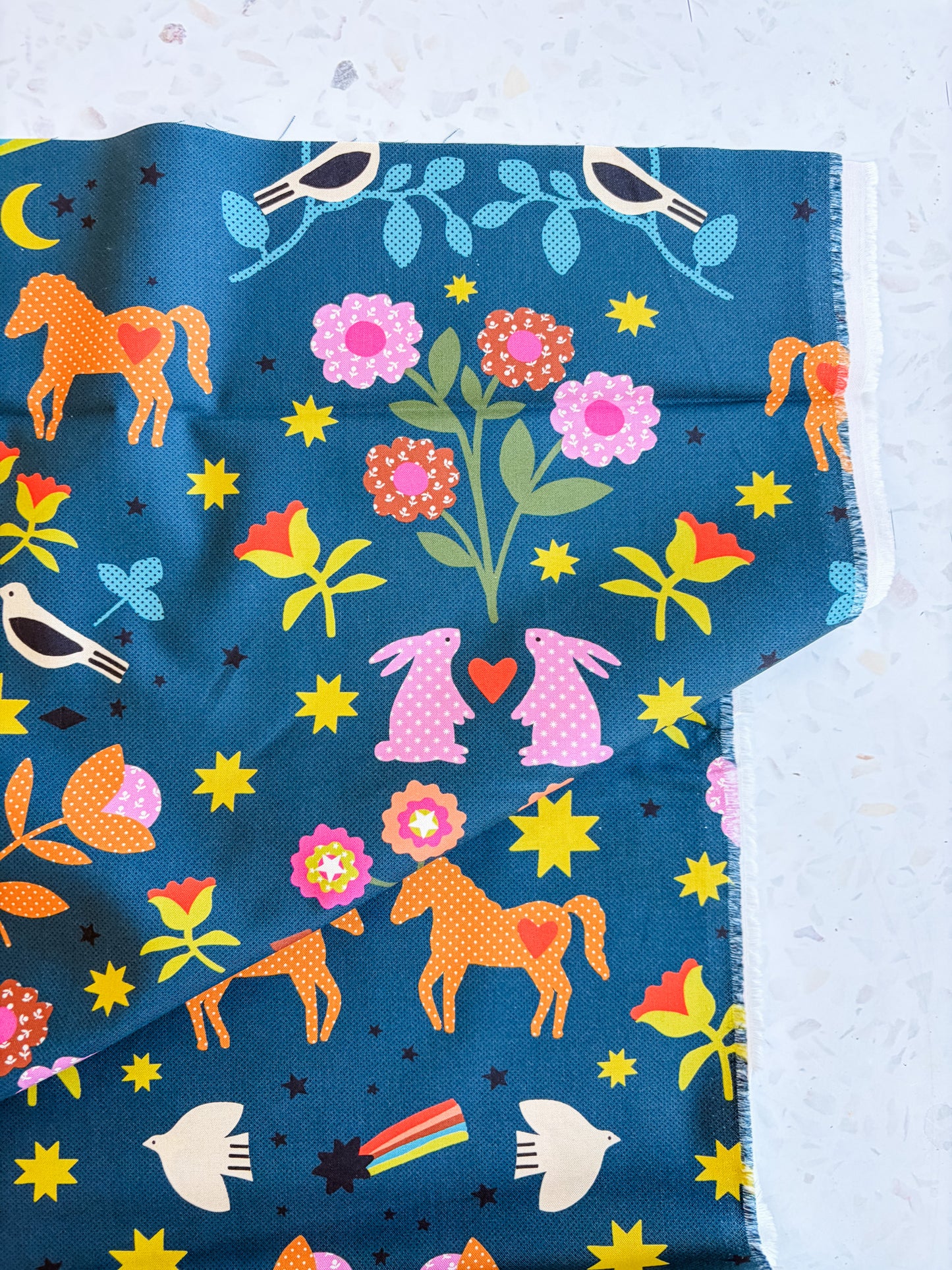 Ruby Star Society Mystic Fable Quilting Cotton - Folk Farm in Galaxy