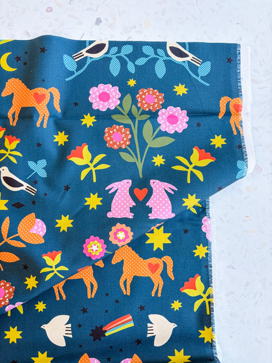 Ruby Star Society Mystic Fable Quilting Cotton - Folk Farm in Galaxy